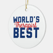 Beste Therapist ter wereld Keramisch Ornament (Links)