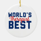 Beste Therapist ter wereld Keramisch Ornament (Achterkant)