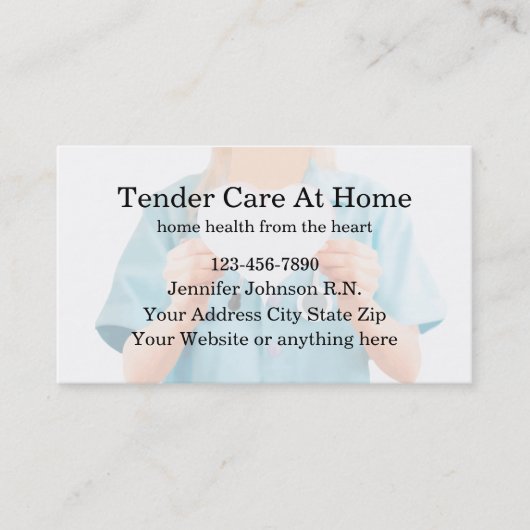 Beste thuiszorgverpleegkundige  visitekaartje (Voorkant)
