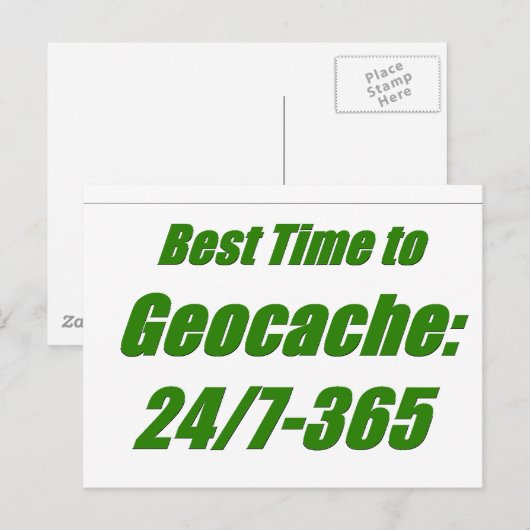 Beste Tijd aan Geocache Briefkaart (Voorkant / Achterkant)