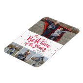 Beste tijd van het jaar Rode Typografie Foto Colla Magneet (Linkerzijde)