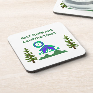 Beste tijden zijn Camping tijden op een Bier Onderzetter