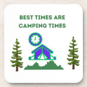 Beste tijden zijn Camping tijden op een Bier Onderzetter (Voorkant)