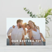 Beste Tijdperk Tot Nu Toe Minimaal Eenvoudig Drie  Feestdagenkaart (Staand voorkant)