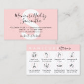 Beste tips voor manicure-nazorg visitekaartje (Voorkant / Achterkant)