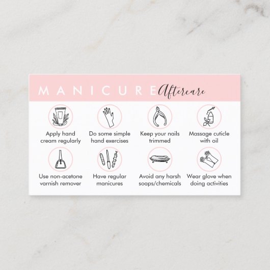 Beste tips voor manicure-nazorg visitekaartje (Achterkant)