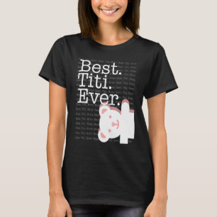 Beste Titi Ever Pattern Cute tante White Beer T-shirt