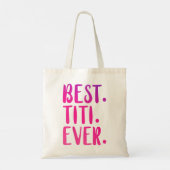 Beste Titi ooit Aunty Gift Pink Idea Women Godmoth Tote Bag (Achterkant)
