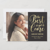 Beste Toekomst BEWERKBARE KLEUR Afstudeer Uitnodig Aankondiging (Voorkant)