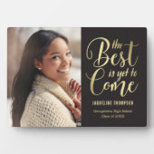 Beste toekomstige EDITABLE-KLEUR-Afstuderen Plaque Fotoplaat (voorkant)