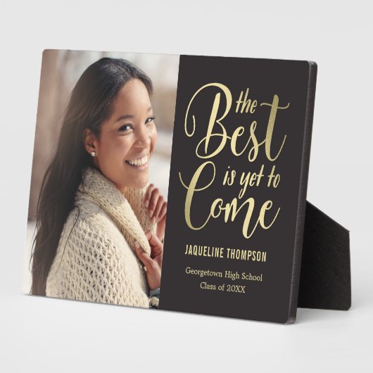 Beste toekomstige EDITABLE-KLEUR-Afstuderen Plaque Fotoplaat (Zijkant)