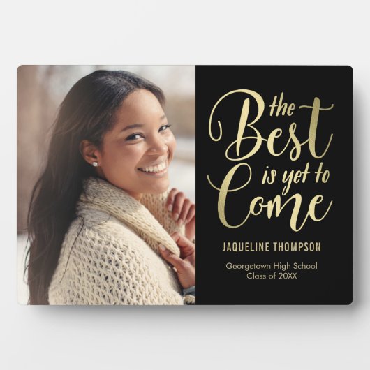 Beste toekomstige EDITABLE-KLEUR-Afstuderen Plaque Fotoplaat (voorkant)