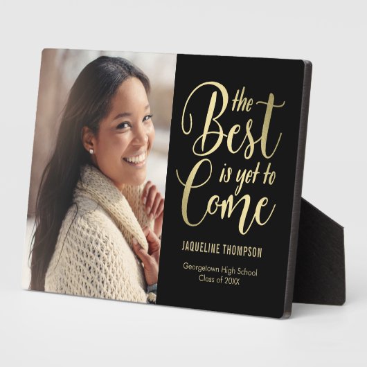 Beste toekomstige EDITABLE-KLEUR-Afstuderen Plaque Fotoplaat (Zijkant)