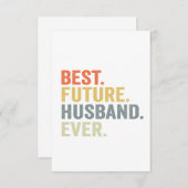 Beste toekomstige man met een hele koude man om ge bedankkaart (Voorkant / Achterkant)