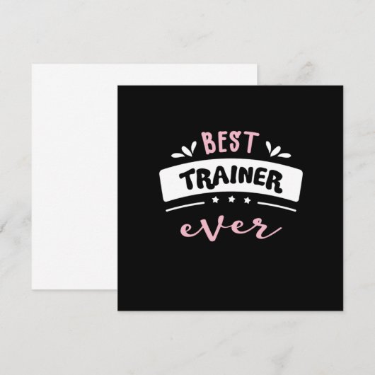 Beste trainer ooit-cadeauidee kaart (Voorkant / Achterkant)