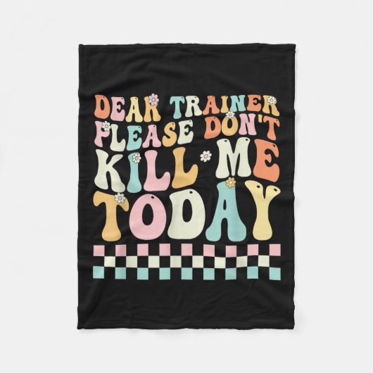 Beste trainer, vermoord me alsjeblieft geen grappi fleece deken (Voorkant)