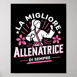 Beste Trainster Cadeau Idee Karate Leraar Poster