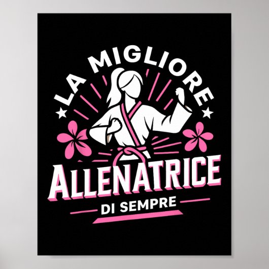 Beste Trainster Cadeau Idee Karate Leraar Poster (Voorkant)