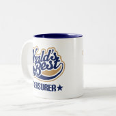 Beste Treasurer ter wereld Tweekleurige Koffiemok (Voorkant links)