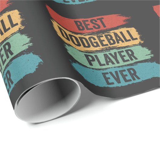 Beste trefbalspeler ooit Sport Retro  Cadeaupapier (Rol Hoek)