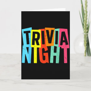 Beste Trivia Night Kunst Voor Mannen Vrouwen Trivi Kaart