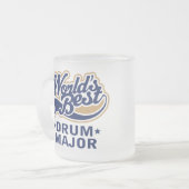 Beste trommelcadeau op school matglas koffiemok (Voorkant links)