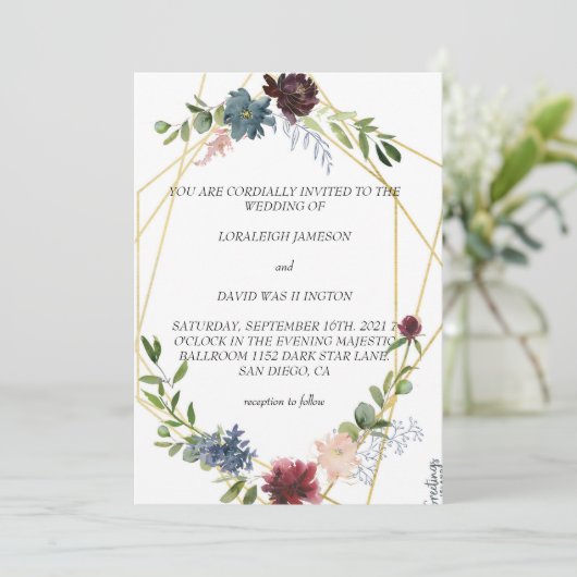 Beste trouw uitnodiging (Staand voorkant)