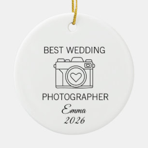 Beste trouwfotograaf aandenken bruidsessie keramisch ornament