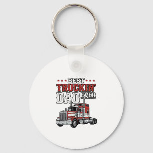 Beste Truckende Papa Ooit Vintage Truck T-Shirt On Sleutelhanger
