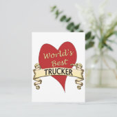 Beste trucker ter wereld briefkaart (Staand voorkant)