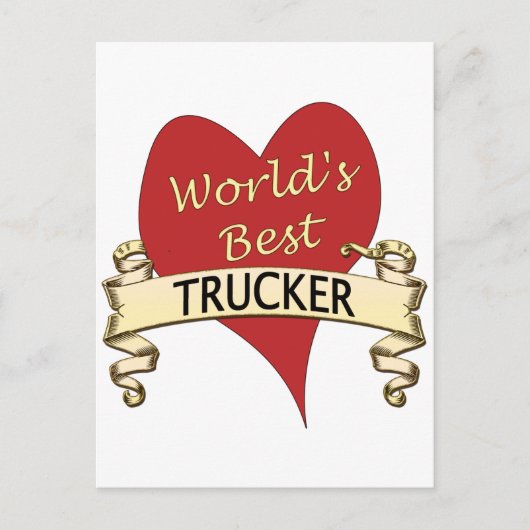 Beste trucker ter wereld briefkaart (Voorkant)