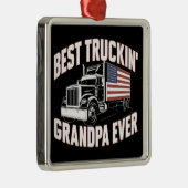 Beste Truckin' Opa Ooit Metalen Ornament (Rechts)