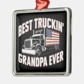 Beste Truckin' Opa Ooit Metalen Ornament (Links)