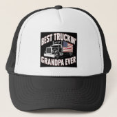 Beste Truckin' Opa Ooit Trucker Pet (Voorkant)