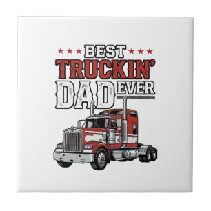 Beste Truckin vader ooit vintage truck shirt ontwe Tegeltje