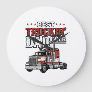 Beste Truckin Vader Ooit Vintage Truck T-shirt Ont Grote Klok