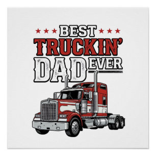 Beste Truckin Vader Ooit Vintage Truck T-shirt Ont Perfect Poster