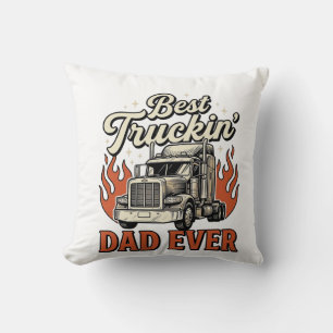 Beste Truckin vader ooit vintage truck vader shirt Kussen