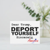 Beste Trump, DEPORT UZELF Briefkaart | Resistentie (Staand voorkant)