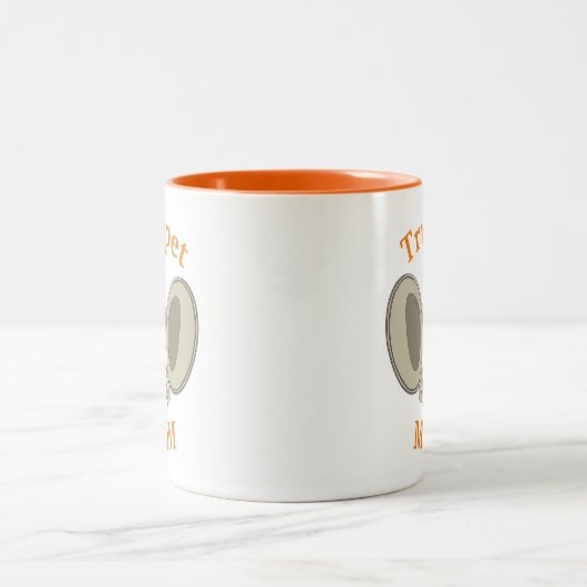 Beste 'Trumpet MOM' ooit! Moederdag Tweekleurige Koffiemok (Center)