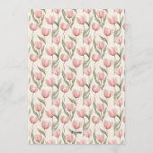 Beste Tulp Bloemige Verjaardag Kaart (Achterkant)