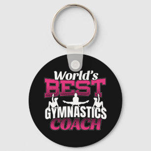 Beste turncoach voor meisjes ter wereld sleutelhanger