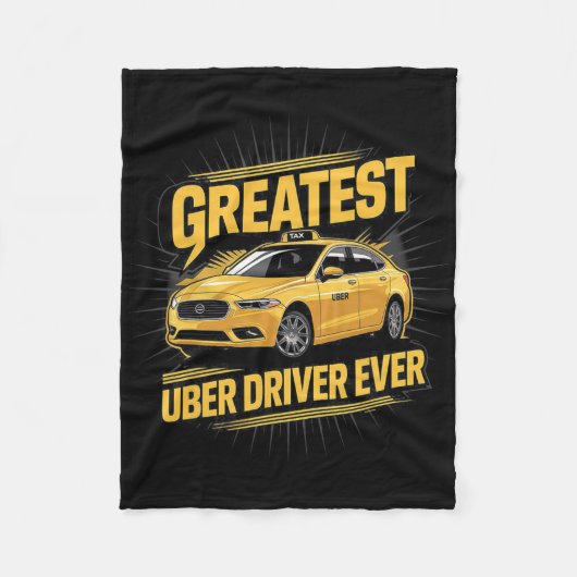 Beste Uber-chauffeur ooit Uber-chauffeur Grappig 1 Fleece Deken (Voorkant)