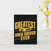 Beste Uber-chauffeur ooit Uber-chauffeur Grappig 1 Kaart (Gele Bloem)