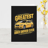 Beste Uber-chauffeur ooit Uber-chauffeur grappig 1 Kaart (Gele Bloem)