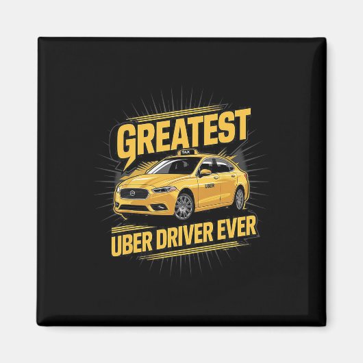 Beste Uber-chauffeur ooit Uber-chauffeur Grappig 1 Magneet (Voorkant)