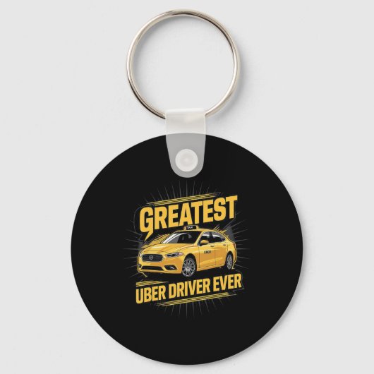 Beste Uber-chauffeur ooit Uber-chauffeur Grappig 1 Sleutelhanger (Voorkant)