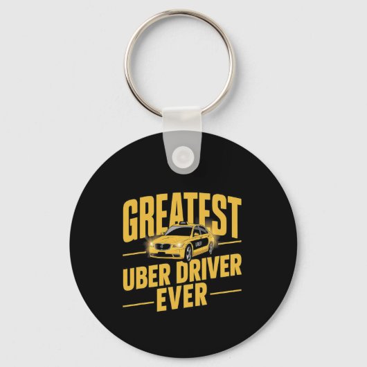 Beste Uber-chauffeur ooit Uber-chauffeur Grappig 1 Sleutelhanger (Voorkant)