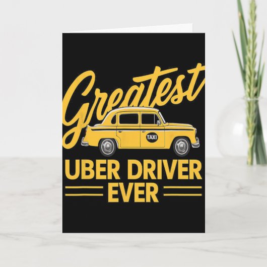 Beste Uber-chauffeur ooit Uber-chauffeur grappig 4 Kaart (Voorkant)