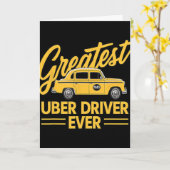 Beste Uber-chauffeur ooit Uber-chauffeur grappig 4 Kaart (Gele Bloem)